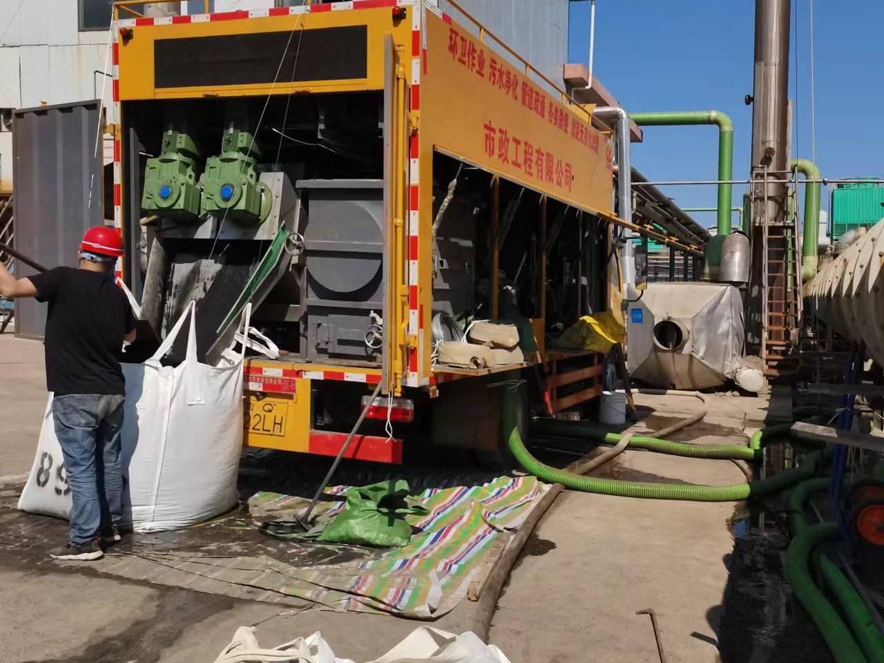 宁江淤泥压干处理